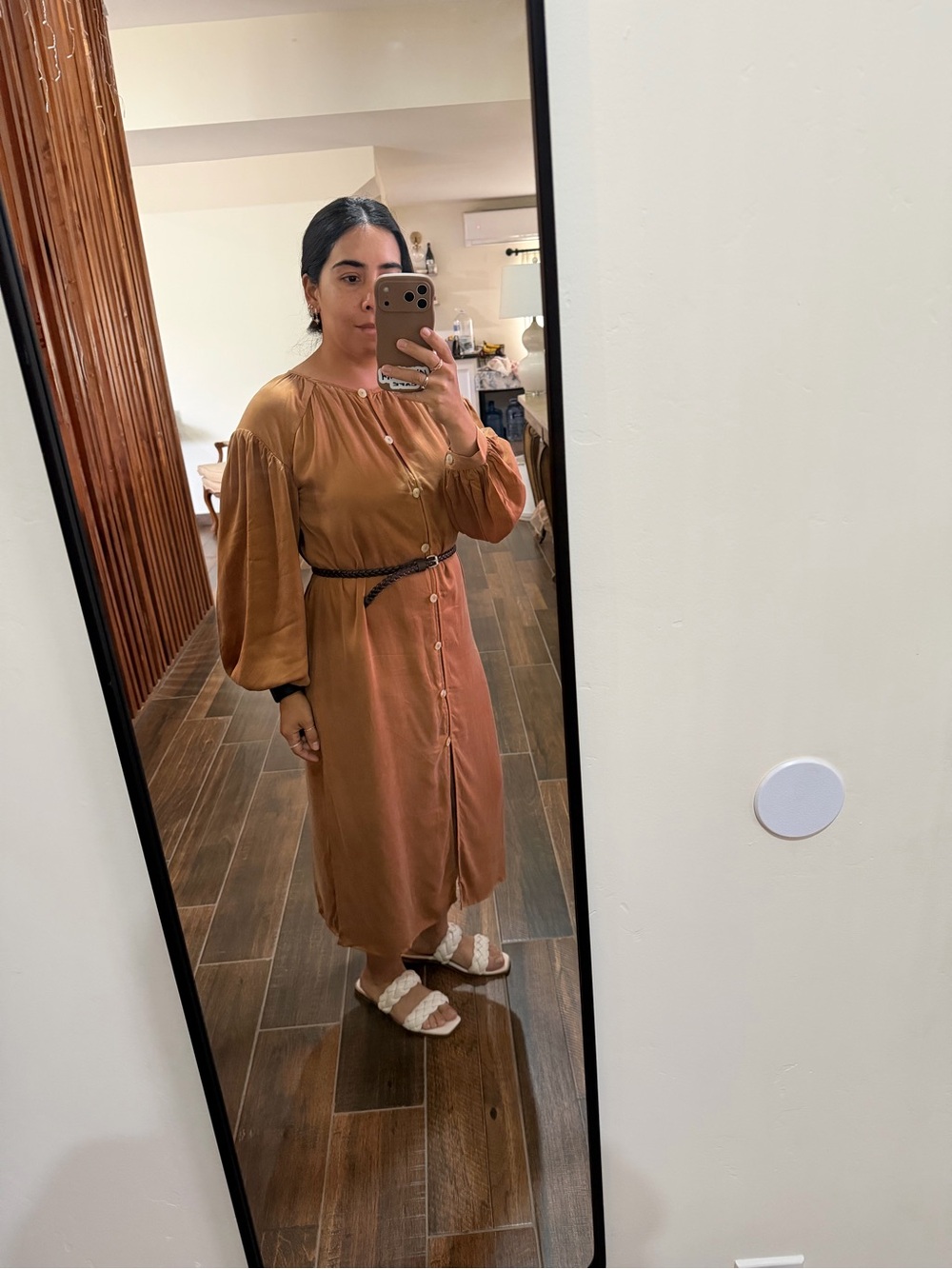 NWT Sancia Hannare Button-Front Midi Dress - Picture 4 of 11
